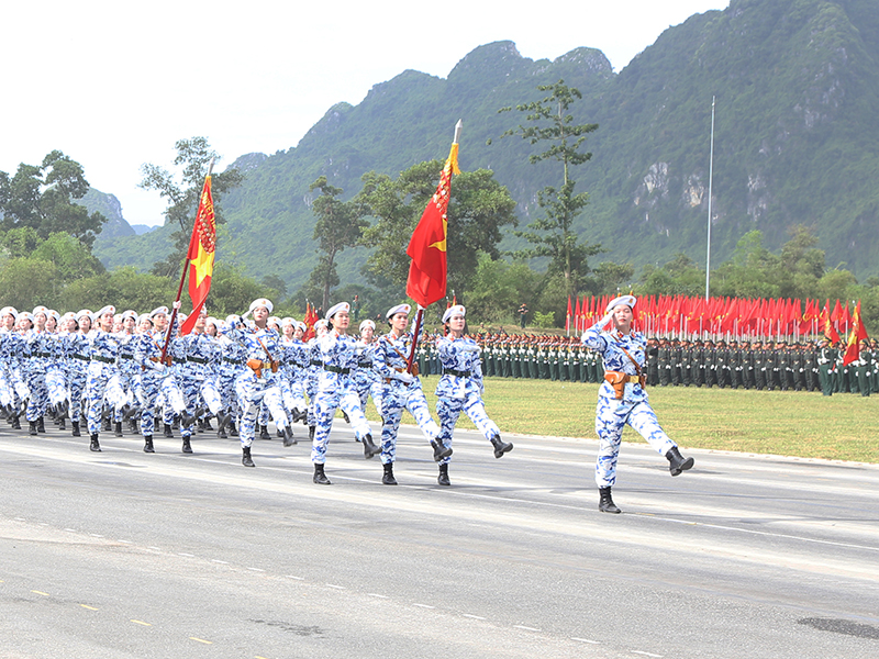Lực lượng diễu binh, diễu hành tổng hợp luyện lần thứ hai