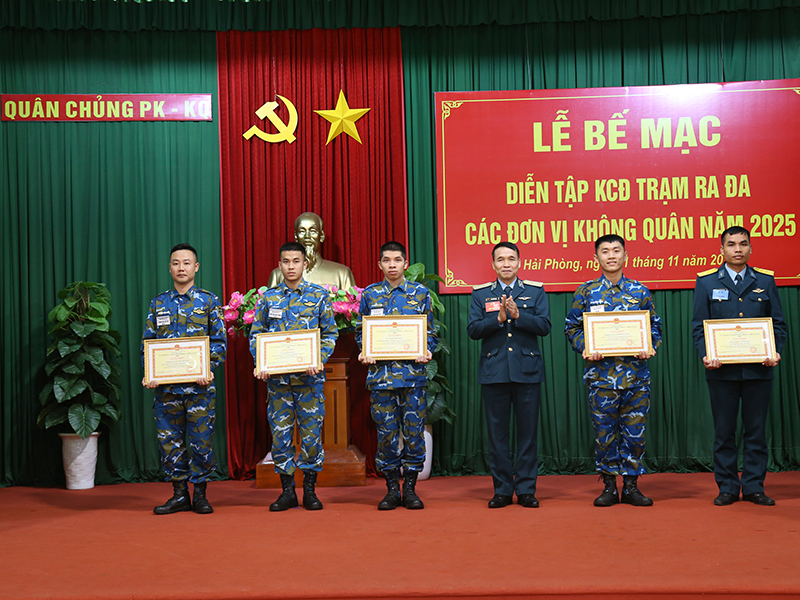 Quân chủng Phòng không - Không quân bế mạc Diễn tập Kíp chiến đấu trạm ra đa các đơn vị không quân năm 2025