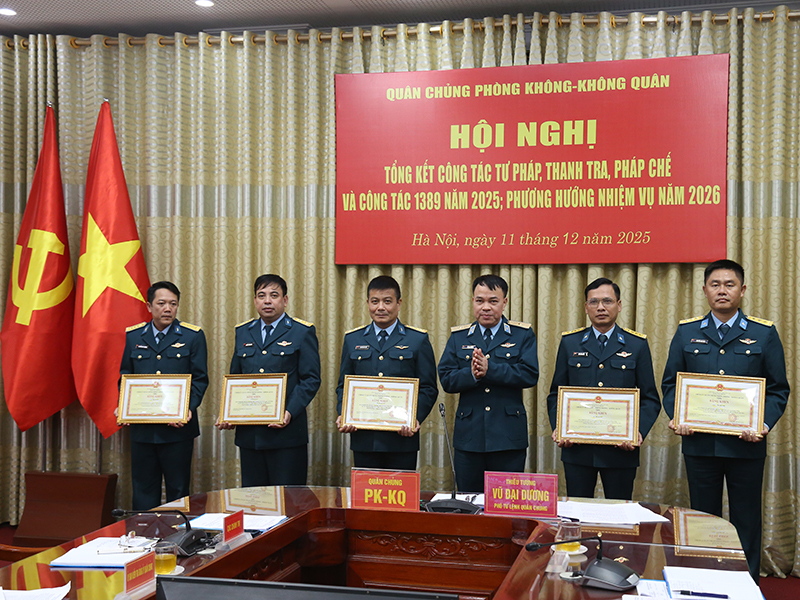 Quân chủng Phòng không - Không quân tổng kết công tác Tư pháp, Thanh tra, Pháp chế và công tác 1389 năm 2025, phương hướng nhiệm vụ năm 2026