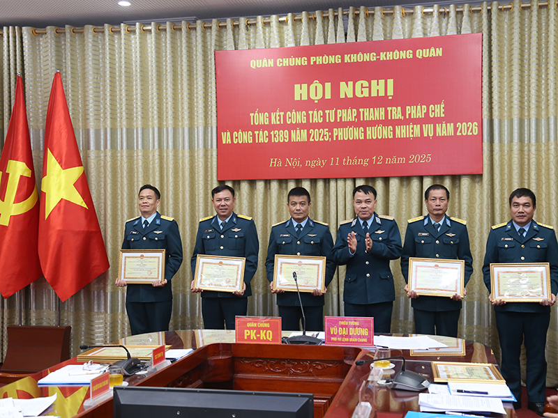 Quân chủng Phòng không - Không quân tổng kết công tác Tư pháp, Thanh tra, Pháp chế và công tác 1389 năm 2025, phương hướng nhiệm vụ năm 2026
