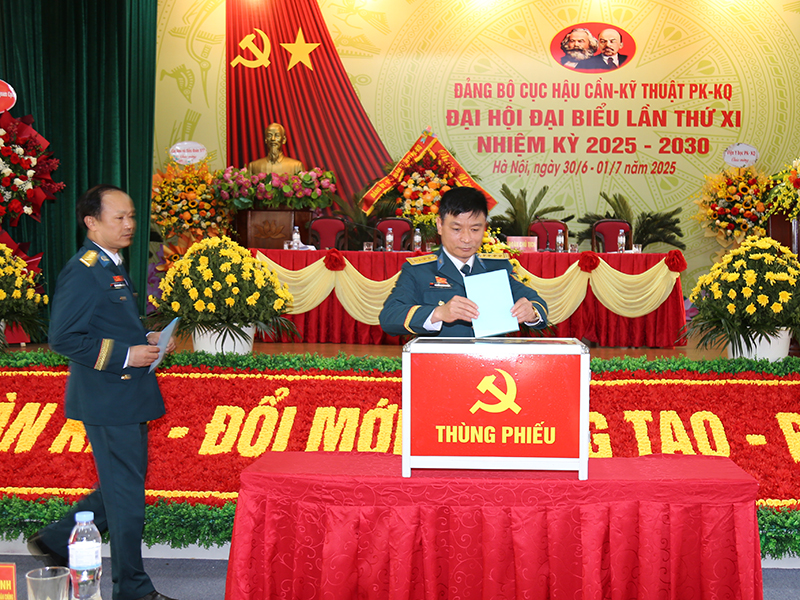 Đảng bộ Cục Hậu cần - Kỹ thuật Phòng không - Không quân tổ chức thành công Đại hội đại biểu nhiệm kỳ 2025 - 2030