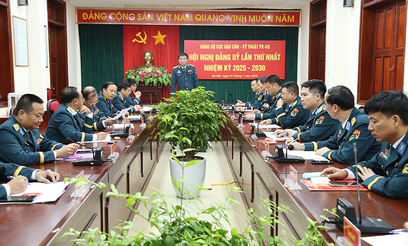 Đảng bộ Cục Hậu cần - Kỹ thuật Phòng không - Không quân tổ chức thành công Đại hội đại biểu nhiệm kỳ 2025 - 2030
