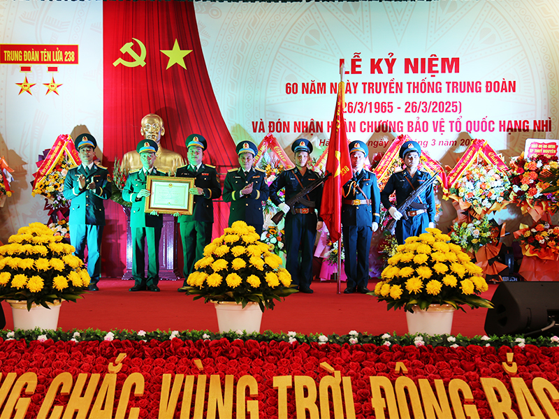 Trung đoàn 238 kỷ niệm 60 năm Ngày truyền thống và đón nhận Huân chương Bảo vệ Tổ quốc hạng Nhì