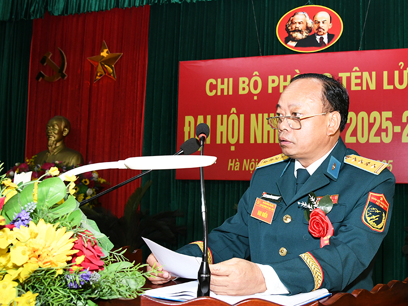 Chi bộ Phòng Tên lửa tổ chức Đại hội nhiệm kỳ 2025-2030