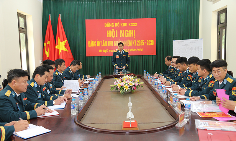Đảng bộ Kho K332 tổ chức thành công Đại hội đại biểu lần thứ XVI, nhiệm kỳ 2025-2030