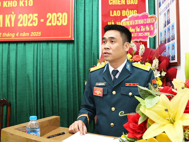 Chi bộ Kho K10 tổ chức Đại hội nhiệm kỳ 2025 - 2030