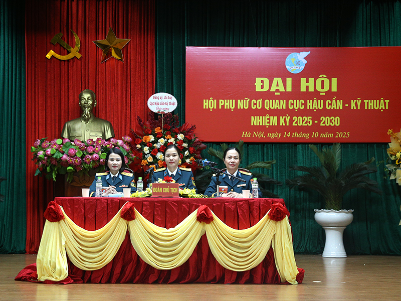Đại hội Hội Phụ nữ Cơ quan Cục Hậu cần - Kỹ thuật Quân chủng Phòng không - Không quân nhiệm kỳ 2025-2030