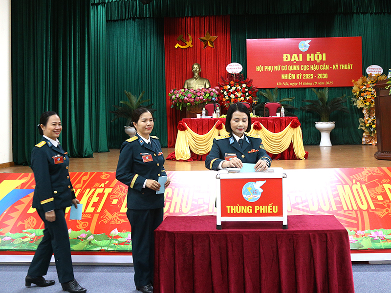 Đại hội Hội Phụ nữ Cơ quan Cục Hậu cần - Kỹ thuật Quân chủng Phòng không - Không quân nhiệm kỳ 2025-2030