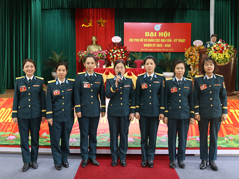 Đại hội Hội Phụ nữ Cơ quan Cục Hậu cần - Kỹ thuật Quân chủng Phòng không - Không quân nhiệm kỳ 2025-2030