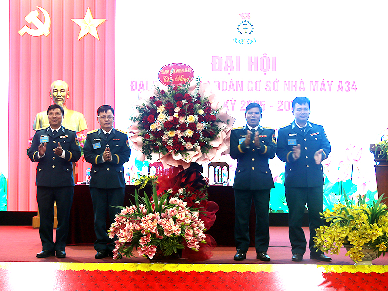 Nhà máy A34 tổ chức Đại hội đại biểu Công đoàn cơ sở nhiệm kỳ 2025-2030
