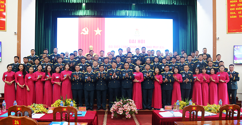 Nhà máy A34 tổ chức Đại hội đại biểu Công đoàn cơ sở nhiệm kỳ 2025-2030
