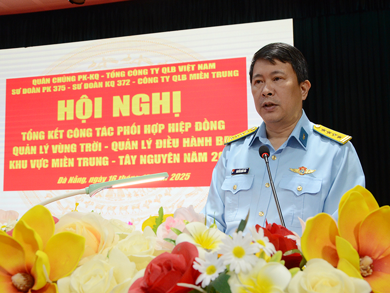 C&aacute;c đơn vị tr&ecirc;n địa b&agrave;n miền Trung - T&acirc;y Nguy&ecirc;n tổng kết c&ocirc;ng t&aacute;c quản l&yacute; v&ugrave;ng trời, quản l&yacute; điều h&agrave;nh bay năm 2025