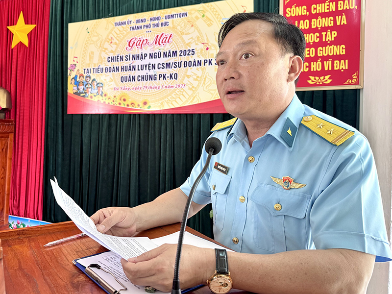 Đoàn công tác thành phố Thủ Đức thăm Tiểu đoàn Huấn luyện chiến sĩ mới, Sư đoàn 375