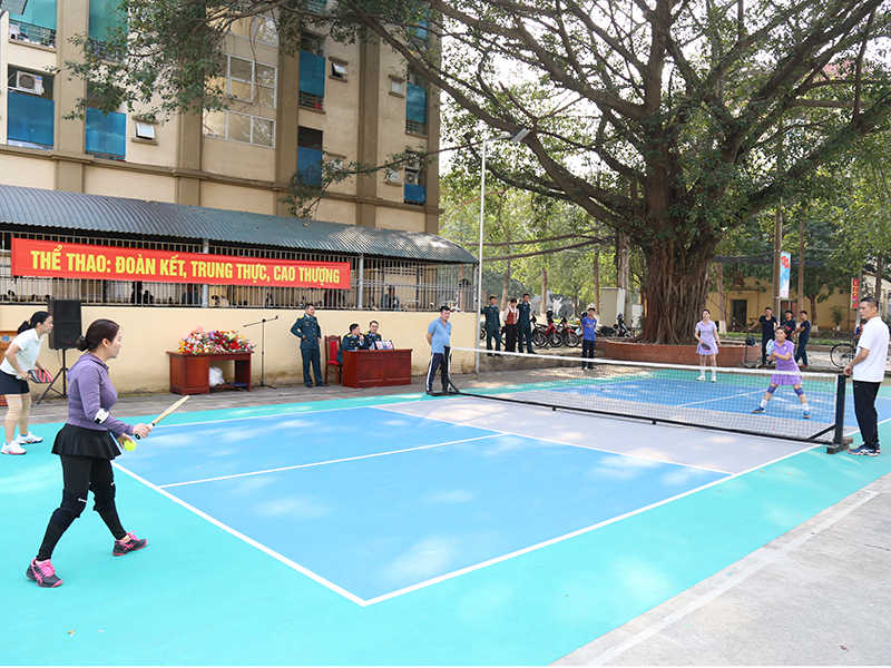 Hội Phụ nữ khối cơ quan Quân chủng giao lưu Pickleball chào mừng kỷ niệm 1985 năm khởi nghĩa Hai Bà Trưng và 115 năm ngày Quốc tế Phụ nữ (8/3/1910 - 8/3/2025)