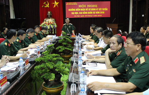 Công bố ngưỡng điểm nhận hồ sơ xét tuyển đại học, cao đẳng vào 18 trường quân đội năm 2016