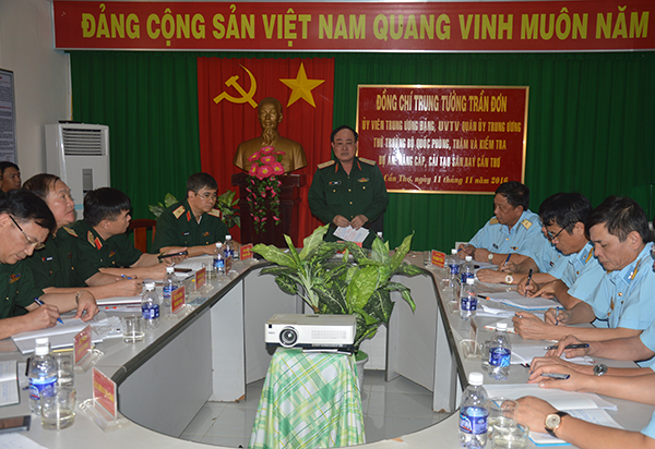 Đoàn công tác Bộ Quốc phòng kiểm tra tiến độ Dự án cải tạo, nâng cấp Sân bay Cần Thơ