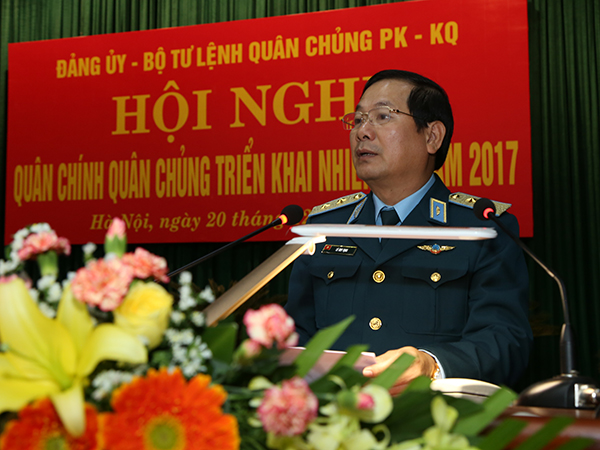 Quân chủng PK-KQ tổ chức Hội nghị quân chính triển khai nhiệm vụ năm 2017