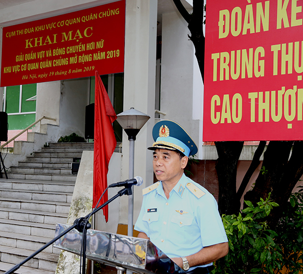 Cụm Thi đua khối cơ quan Quân chủng khai mạc giải bóng chuyền hơi nữ và quần vợt mở rộng năm 2019