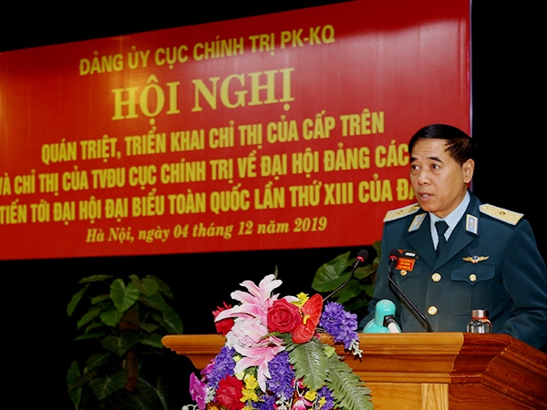 Đảng ủy Cục Chính trị Quân chủng PK-KQ quán triệt, triển khai chỉ thị về Đại hội đảng các cấp