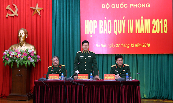 Bộ Quốc phòng họp báo quý IV năm 2018