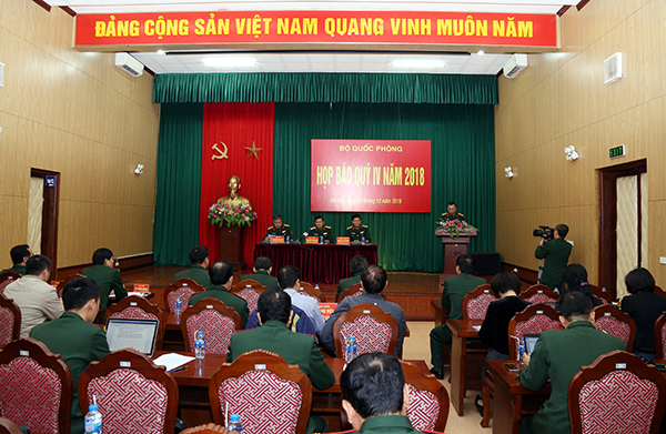 Bộ Quốc phòng họp báo quý IV năm 2018
