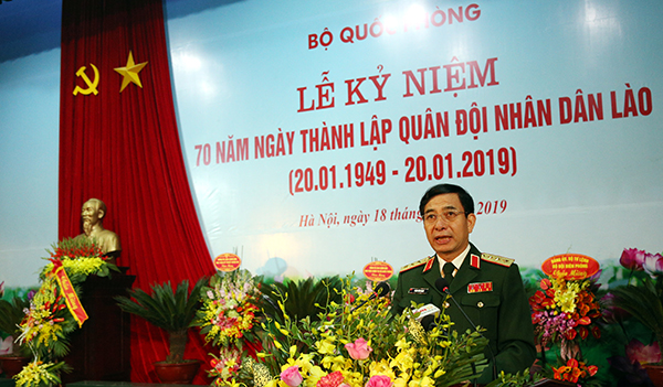 Bộ Quốc phòng tổ chức Lễ kỷ niệm 70 năm Ngày thành lập Quân đội nhân dân Lào