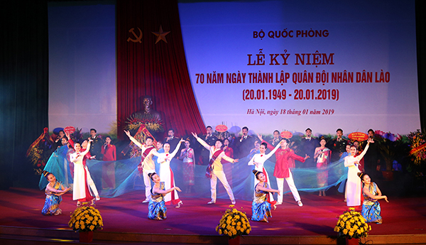 Bộ Quốc phòng tổ chức Lễ kỷ niệm 70 năm Ngày thành lập Quân đội nhân dân Lào