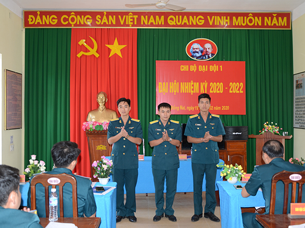 Chi bộ Đại đội 1, Tiểu đoàn 44, Trung đoàn 263  tổ chức Đại hội nhiệm kỳ 2020-2022