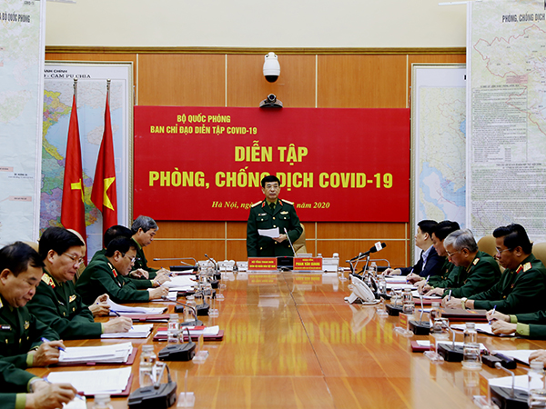 Bộ Quốc phòng tổ chức diễn tập phòng, chống dịch Covid-19