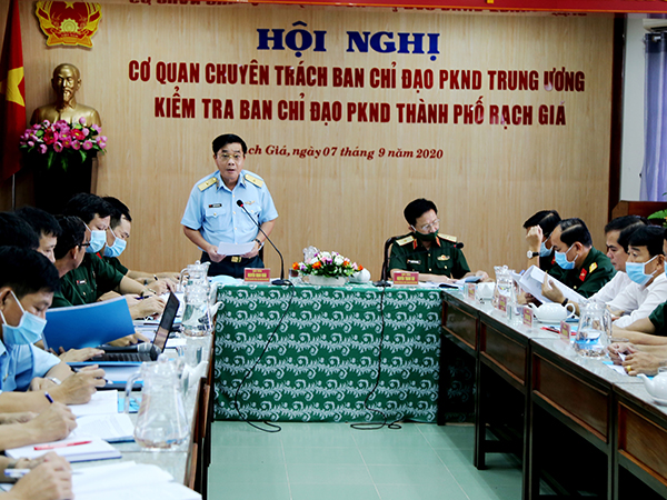 Cơ quan chuyên trách Ban Chỉ đạo Phòng không nhân dân Trung ương kiểm tra tại tỉnh Kiên Giang