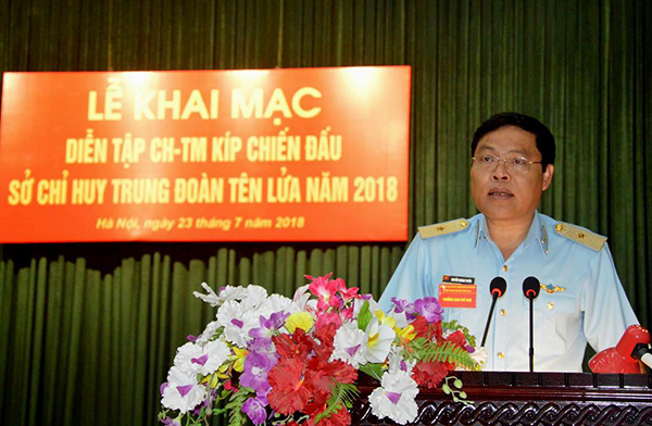 Quân chủng Phòng không-Không quân tổ chức Diễn tập CH-TM kíp chiến đấu Sở chỉ huy trung đoàn tên lửa năm 2018