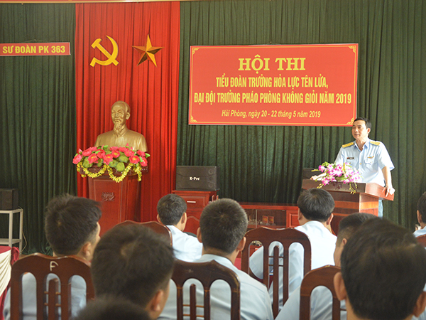 Sư đoàn 363 tổ chức Hội thi Tiểu đoàn trưởng hỏa lực Tên lửa, Đại đội trưởng Pháo phòng không giỏi năm 2019