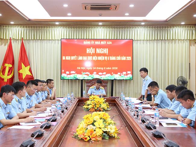 dang-uy-nha-may-a34-ra-nghi-quyet-lanh-dao-thuc-hien-nhiem-vu-6-thang-cuoi-nam-2026