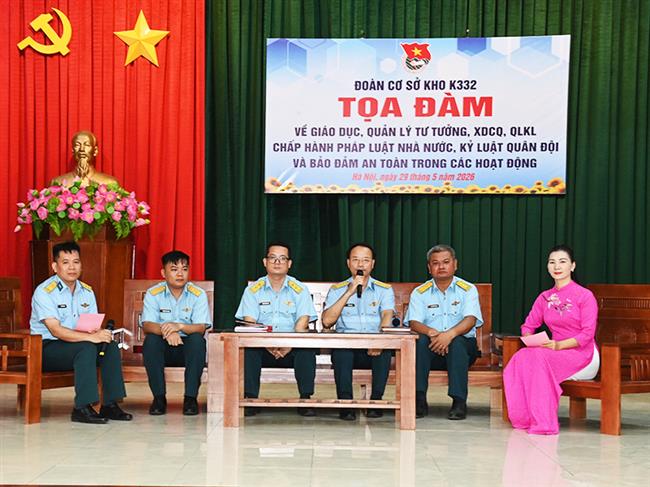 doan-co-so-k332-toa-dam-ve-giao-duc-quan-ly-tu-tuong-xay-dung-chinh-quy-quan-ly-ky-luat-chap-hanh-phap-luat-nha-nuoc-ky-luat-quan-doi-va-bao-dam-an-toan-trong-cac-hoat-dong