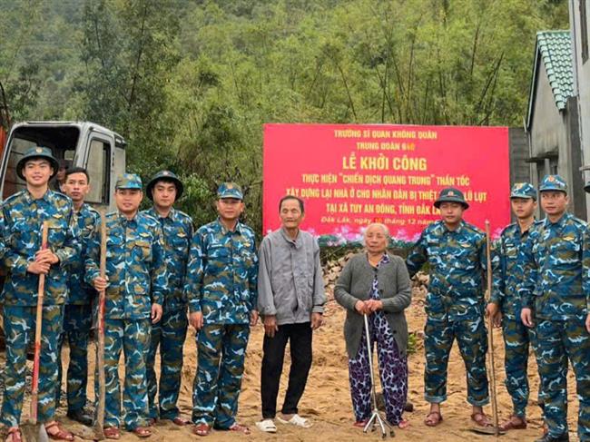 trung-doan-940-khoi-cong-xay-dung-nha-o-cho-nhan-dan-vung-lu