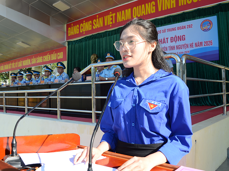 Đo&agrave;n cơ sở Trung đo&agrave;n 282 ph&aacute;t động &ldquo;Chiến dịch thanh ni&ecirc;n t&igrave;nh nguyện H&egrave; năm 2026&rdquo;