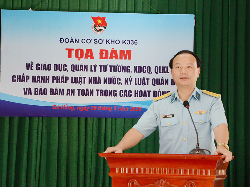 Tọa đ&agrave;m thanh ni&ecirc;n &ldquo;Tuổi trẻ Kho K336 vững v&agrave;ng về tư tưởng, chấp h&agrave;nh nghi&ecirc;m kỷ luật, xung k&iacute;ch ho&agrave;n th&agrave;nh tốt mọi nhiệm vụ được giao&rdquo;
