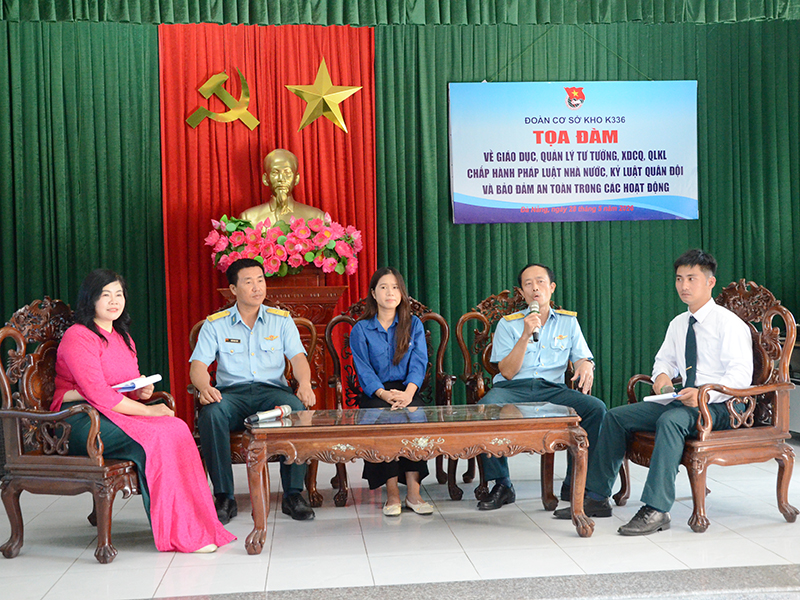 Tọa đàm thanh niên “Tuổi trẻ Kho K336 vững vàng về tư tưởng, chấp hành nghiêm kỷ luật, xung kích hoàn thành tốt mọi nhiệm vụ được giao”