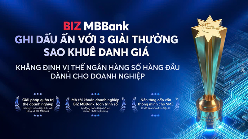MB ghi dấu ấn với 5 giải thưởng Sao Khuê 2026
