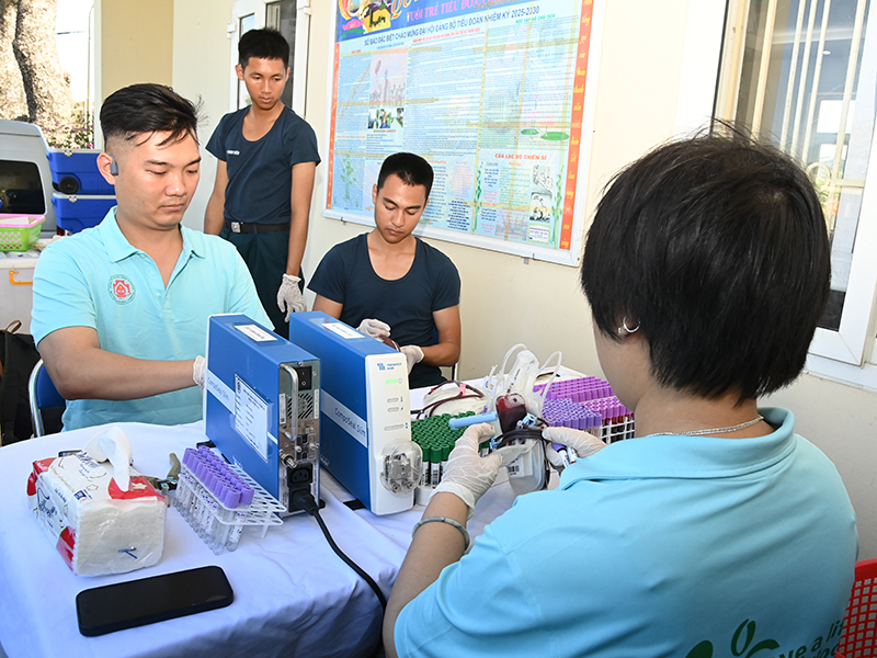Lan tỏa phong tr&agrave;o hiến m&aacute;u t&igrave;nh nguyện trong tuổi trẻ Sư đo&agrave;n 361