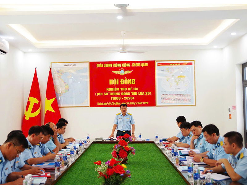 Quân chủng Phòng không - Không quân nghiệm thu đề tài “Lịch sử Trung đoàn Tên lửa 261” và “Lịch sử Trung đoàn Tên lửa 263”