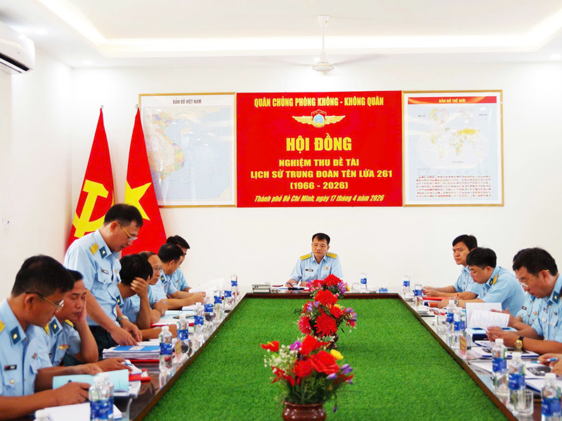 Quân chủng Phòng không - Không quân nghiệm thu đề tài “Lịch sử Trung đoàn Tên lửa 261” và “Lịch sử Trung đoàn Tên lửa 263”