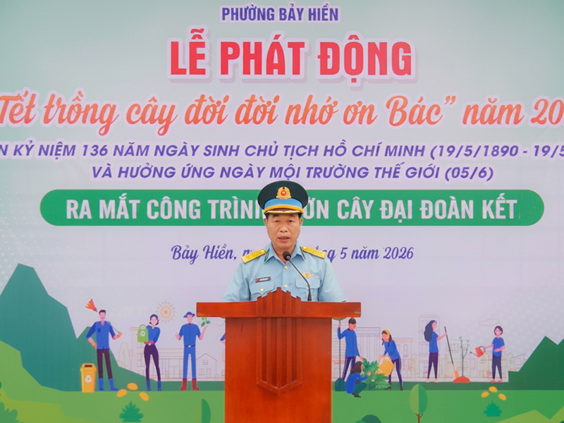 Ủy ban MTTQ phường Bảy Hiền, TP Hồ Chí Minh phối hợp cùng Trung đoàn 230 tổ chức Lễ phát động “Tết trồng cây đời đời nhớ ơn bác” năm 2026